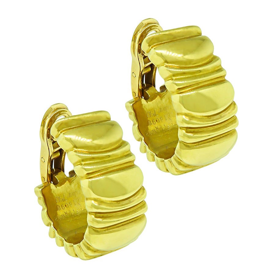 Cartier Gold Earrings For Sale