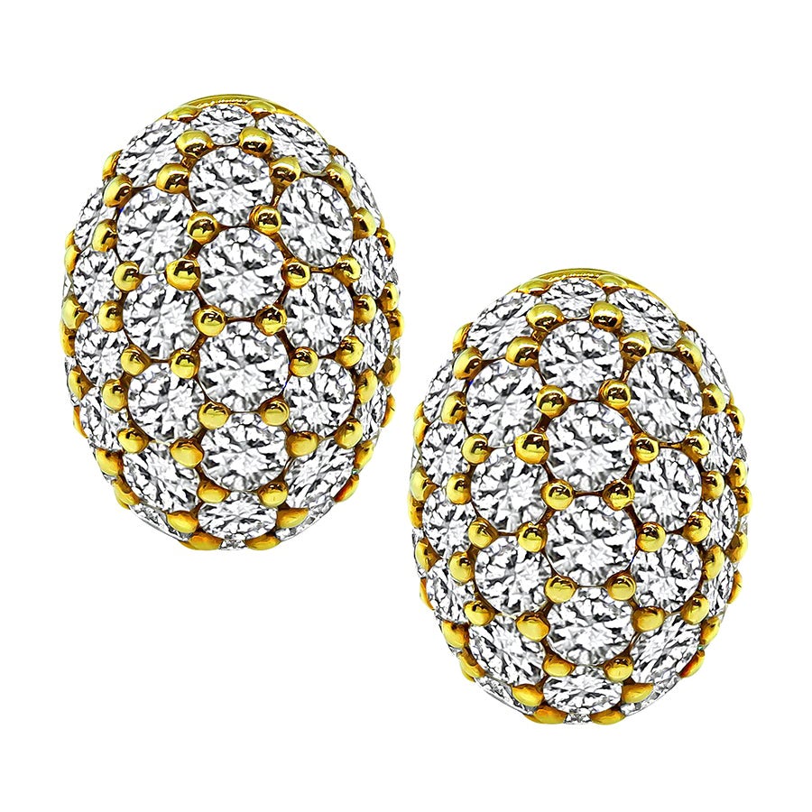 Piaget 5.50ct Diamond Gold Earrings For Sale