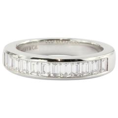 Tiffany & Co. Diamond Platinum Channel Set Band Ring