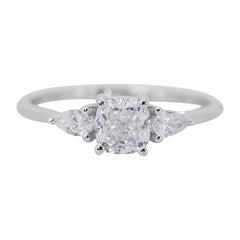  Exquisite 18 kt. White Gold Ring with 1.13 ct of Natural Diamonds GIA Cert
