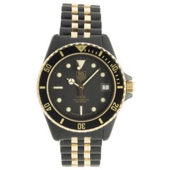Tag Heuer Black PVD Stainless Steel & Gold Plated Series 1000 Professional
