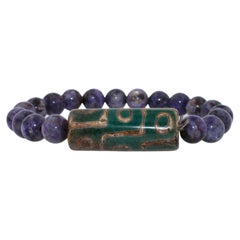 Purple Violet Lilac Amethysts Round Beads Stretchy Unique Statement Bracelet