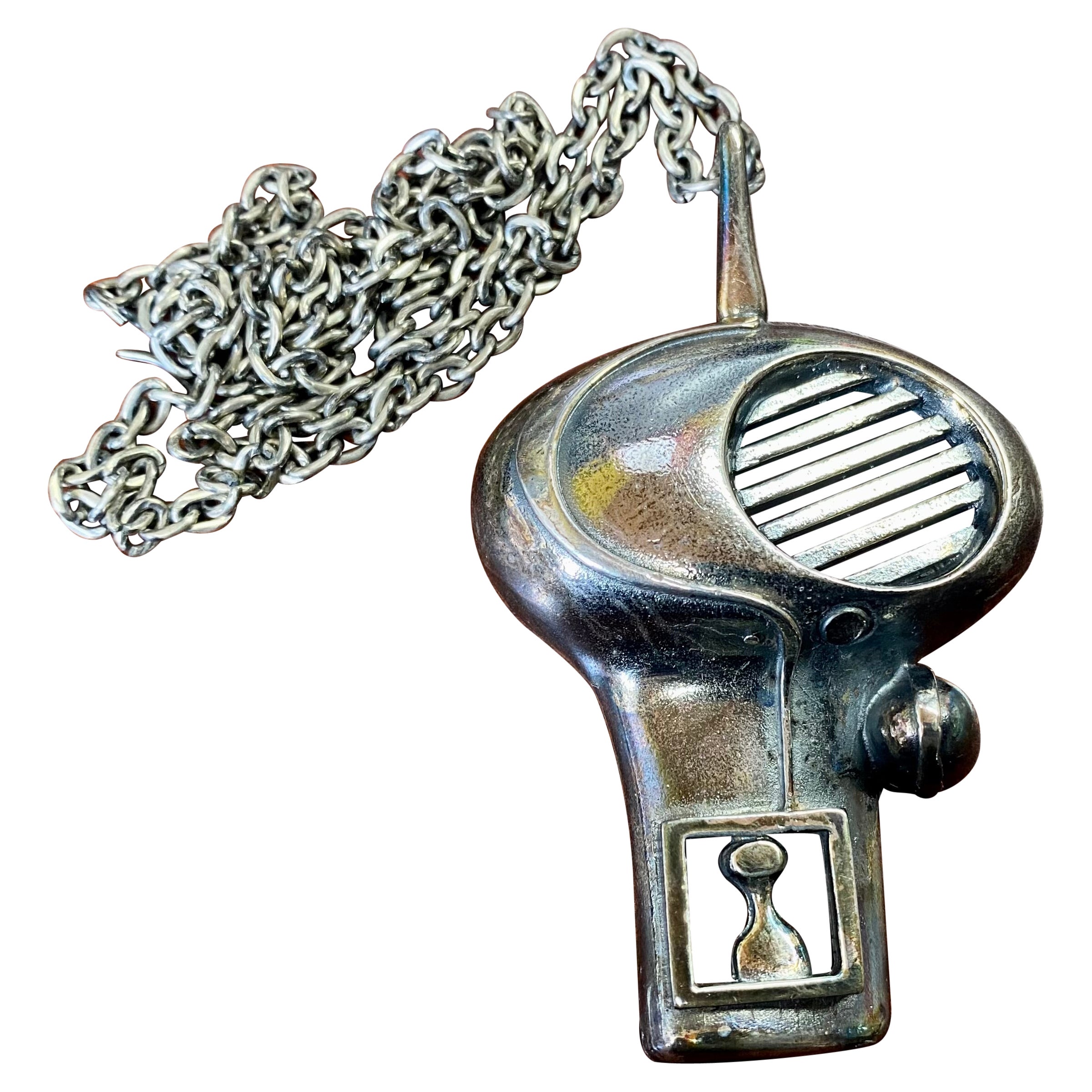 Silver Jorma Laine Turun Hopea 1973 Necklace Goldsmith's old warehouse. Unused  For Sale