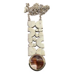 Silver Jorma Laine Turun Hopea 1973 Necklace Goldsmith's old warehouse. Unused
