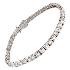 Bracelet tennis en or blanc 14 carats avec diamants de 9 1/2 carats