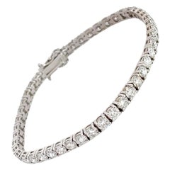 14 Karat Weißgold 9 1/2 Karat Diamant-Tennisarmband