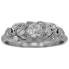 Art Deco .30 Carat Diamond Gold Engagement Ring Art Deco .30 Carat Diamond Gold Engagement Ring