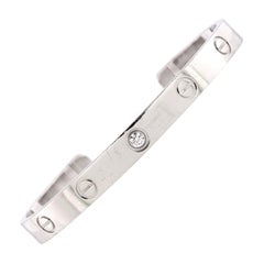 Cartier Love 1 Diamond Cuff Bracelet 18k White Gold with Diamond