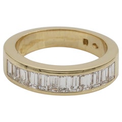 1.60 Karat Baguette-Diamant F IF Halb-Eternity-Ring