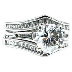 14K 1.60CTW Engagement Wrap Solitaire Baguette Ring