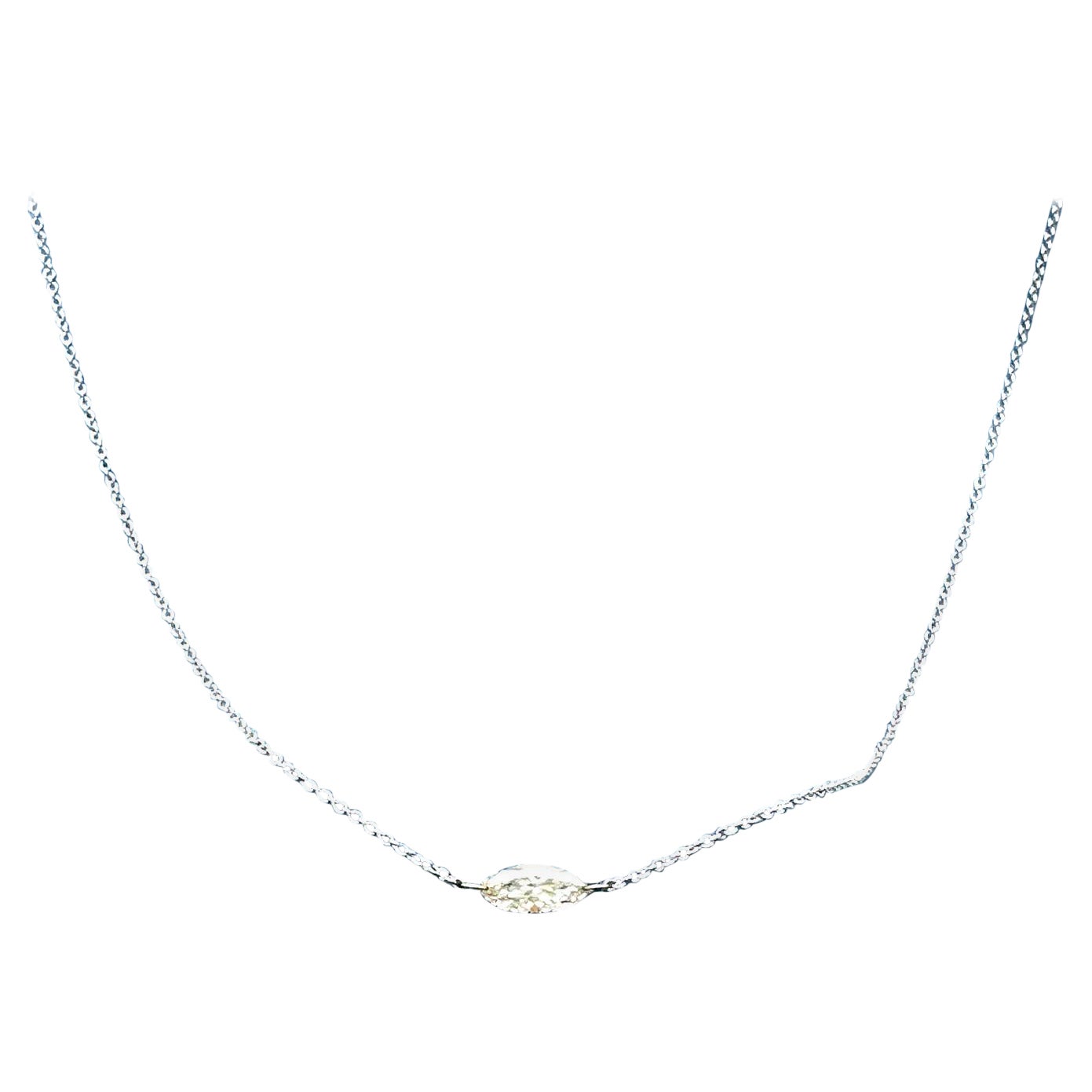 14Kt Diamond .55 Ct Marquise Floating Diamond Necklace VS2-H