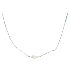 14Kt Diamant .55 Ct Marquise Schwebende Diamant Halskette VS2-H