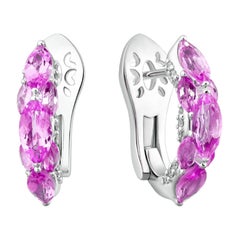 18K Gold Pink Sapphire Harmony Earrings by MOISEIKIN