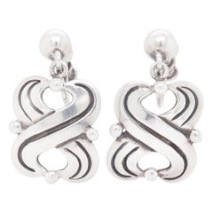 Pair of Hector Aguilar Taxco Mexican Sterling Silver Screwback Earrings