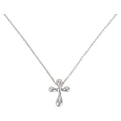 Used Tiffany & Co. Elsa Peretti Sterling Silver Pendant Cross Necklace