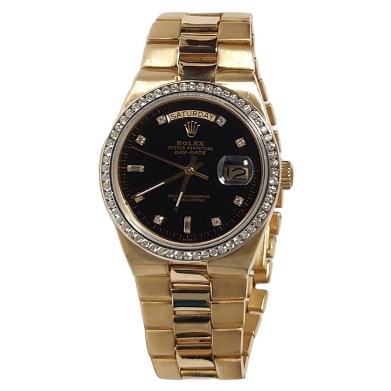 Rolex Oyster 36mm 18k Yellow Gold Quartz 19018 Day-Date watch For Sale