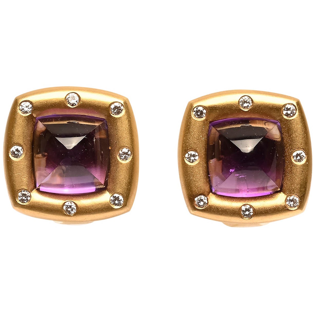 Ohrringe mit Amethyst und Diamanten von H. Stern im Angebot