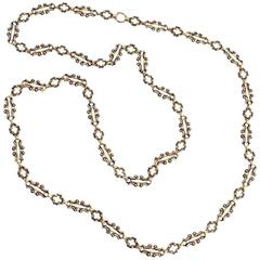 Early Victorian Black and White Swiss Enamel Gold Chain 4