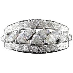 2.00 Carat Total Weight Diamonds Gold Statement Ring 9
