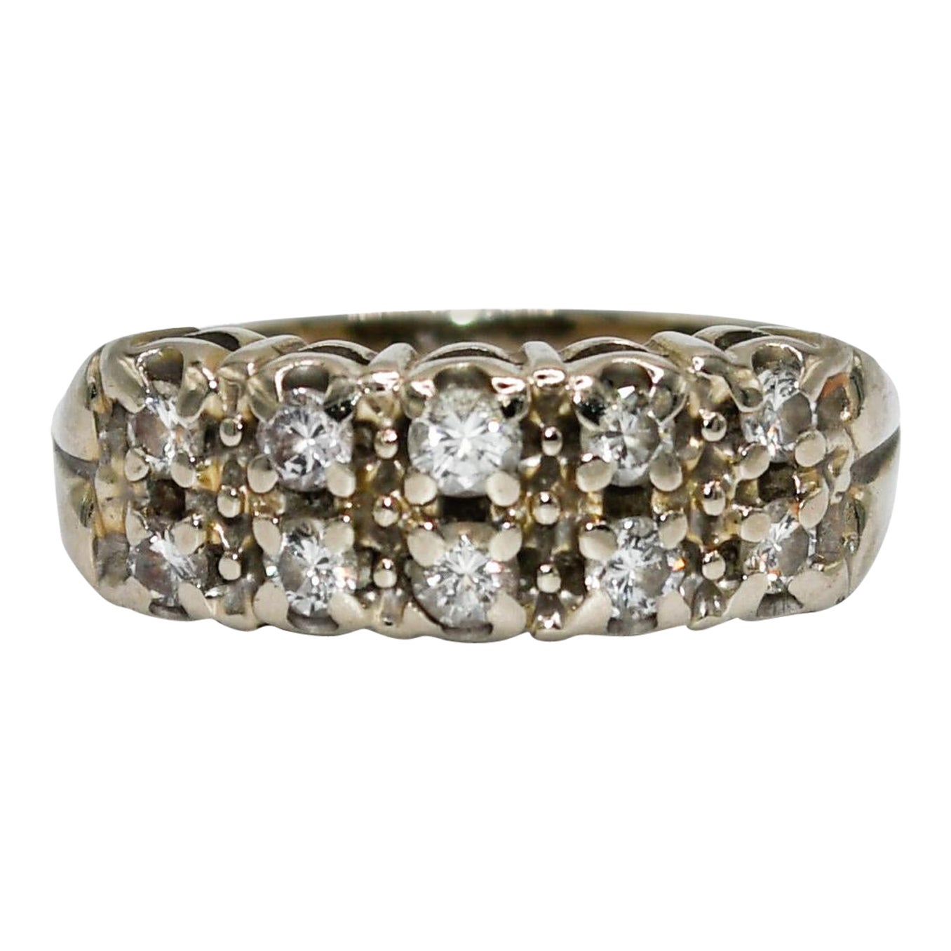 14k White Gold Diamond Ring .25tdw, 4gr For Sale