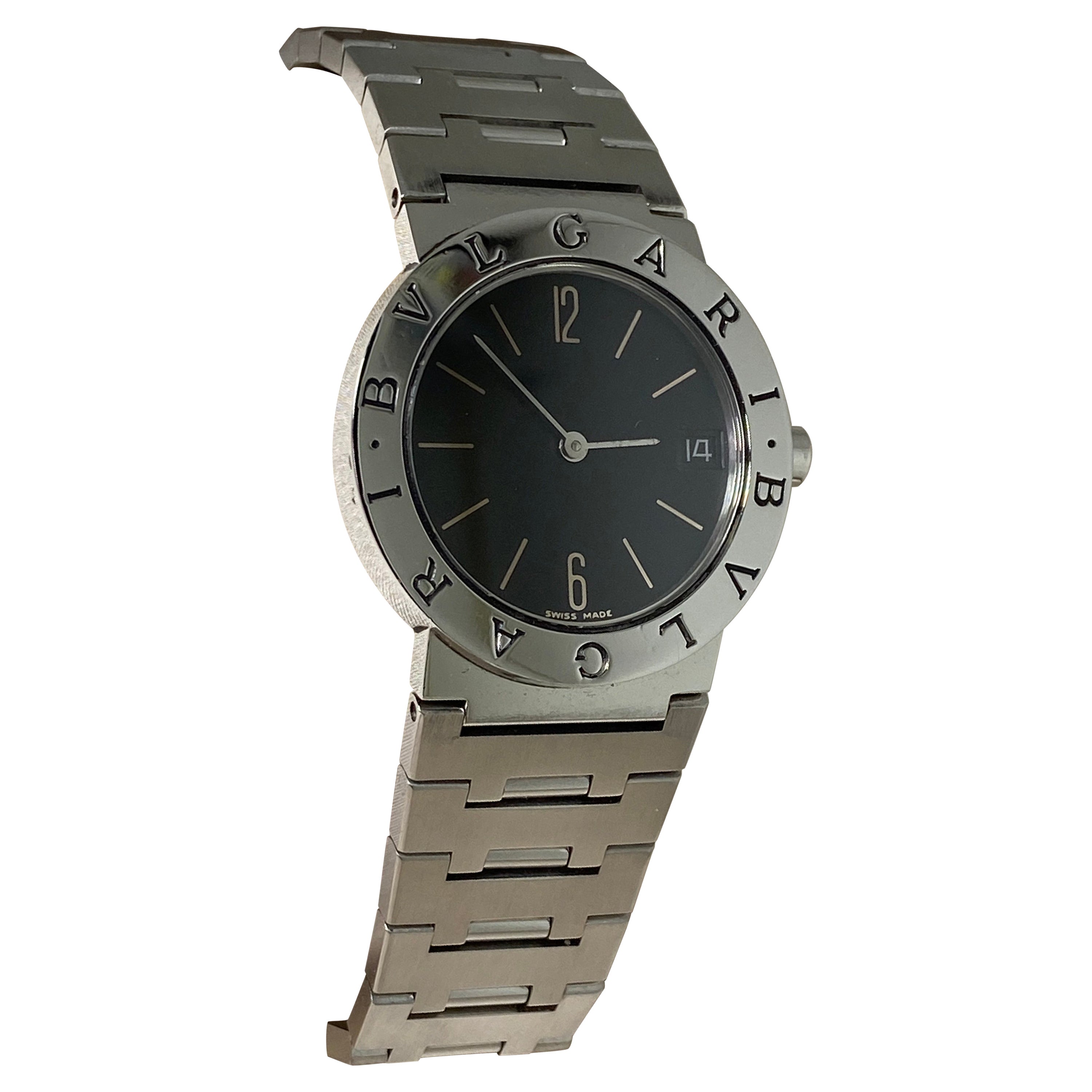 Bulgari (BVLGARI) Stainless Steel ref BB30SSD 30mm Unisex Quartz Watch + Case For Sale