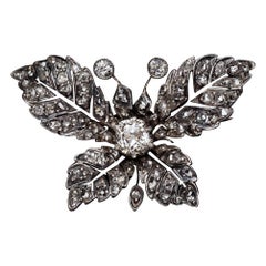 Antique Victorian Diamond Butterfly Brooch