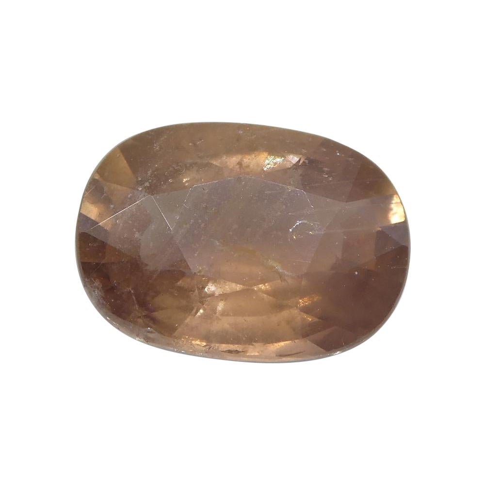 2.5ct Oval Opalescent Brownish Pink Sapphire GIA Certified East Africa Unheated For Sale