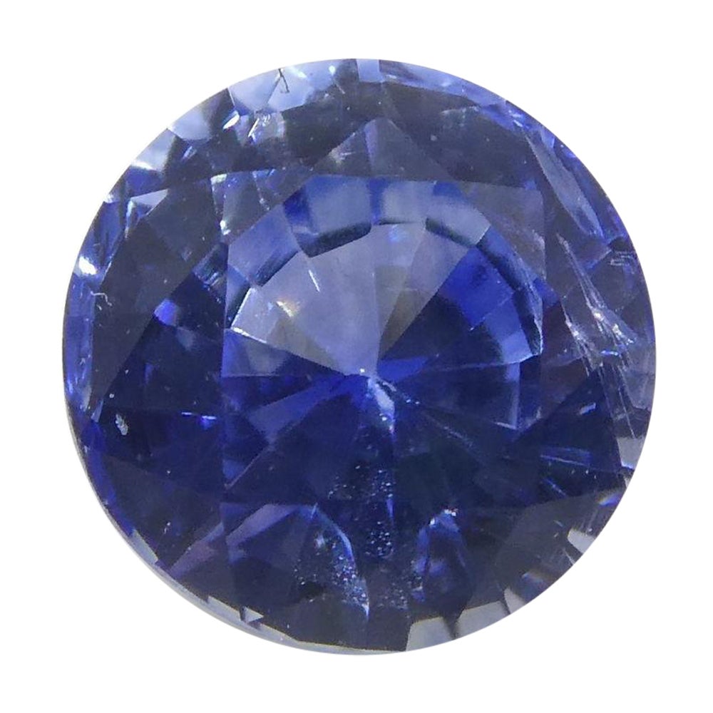 0.99 ct Round Sapphire GIA Certified Madagascar For Sale