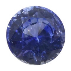 0.99 ct Round Sapphire GIA Certified Madagascar