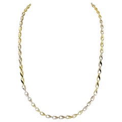 Two Tone Polished Gold Chain