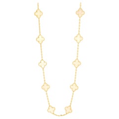 Van Cleef & Arpels Vintage Alhambra 20 Motifs Necklace 18K Yellow Gold