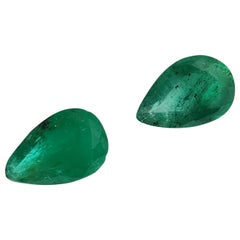 Natural Loose Emerald Pear Shape 2 Pcs