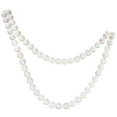 Akoya Pearl Necklace With Gold Clasp