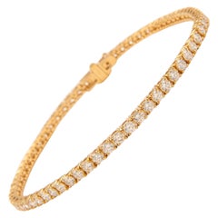 Alexander Bracelet tennis en or jaune 18 carats avec diamants de 3,63 carats