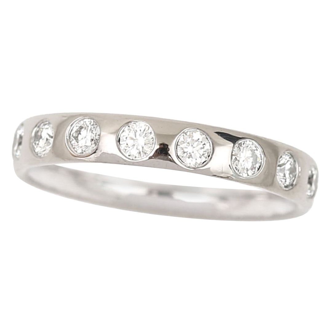 Georg Jensen 18ct White Gold Magic Diamond Band Ring, Size 52, Circa 2010 For Sale