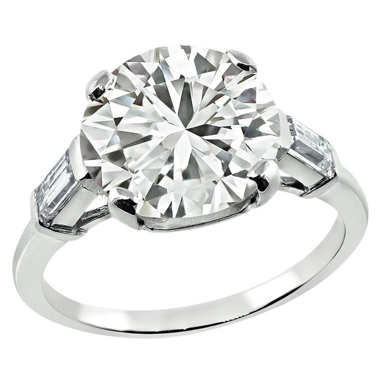 GIA Certified 3.18ct Diamond Engagement Ring