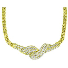 4,50ct Diamant Gold Halskette
