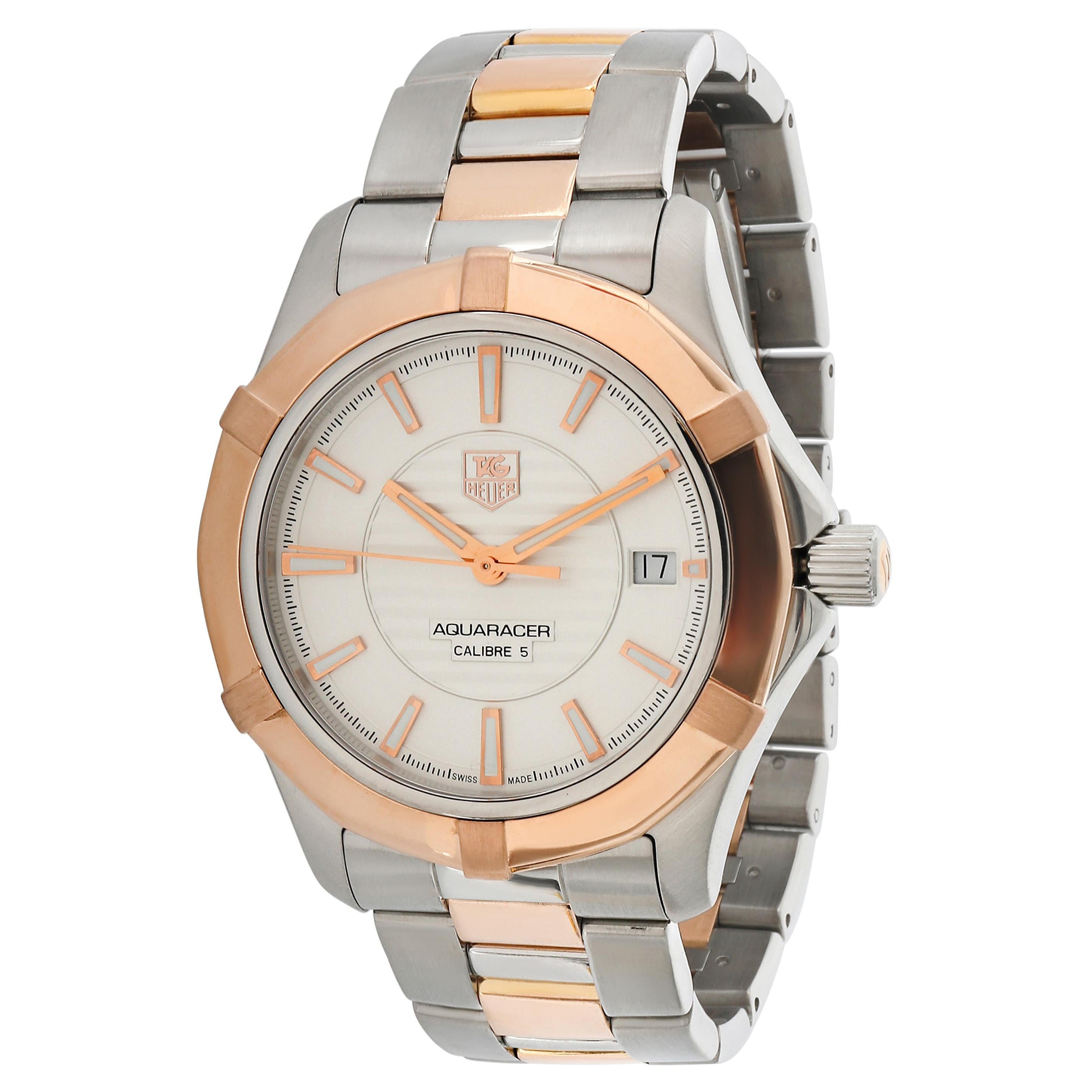 Tag Heuer Aquaracer WAP2150.BD0885 Men's Watch in  Stainless Steel/Rose Gold For Sale