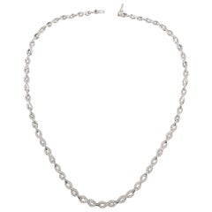 18ct White Gold Diamond Infinity necklace