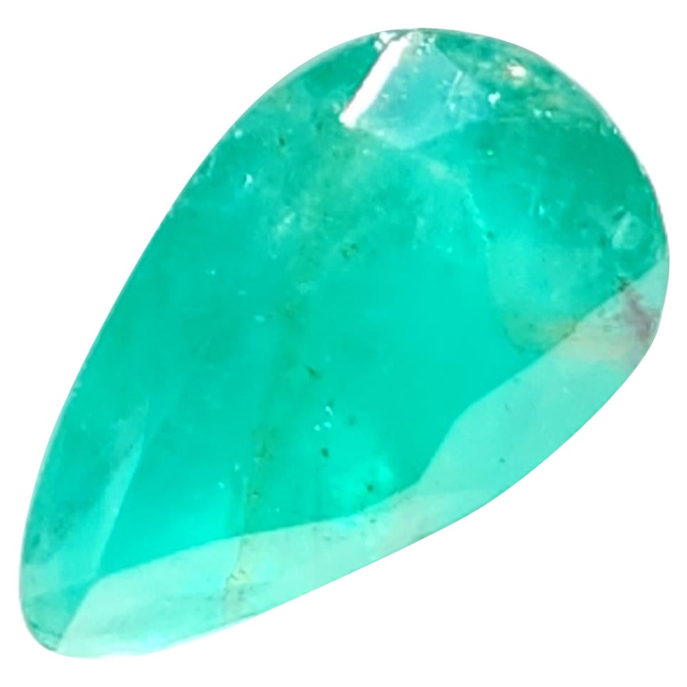0.79Ct Natural Loose Emerald Pear Shape For Sale