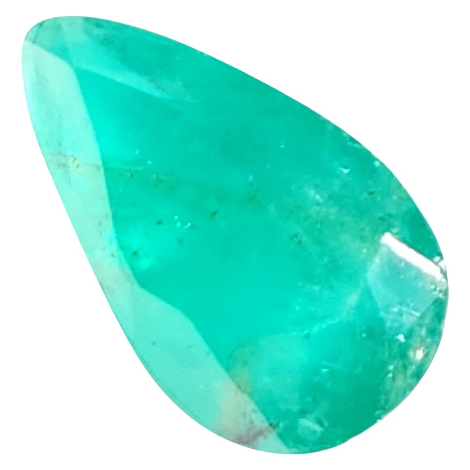 0.55Ct Natural Loose Emerald Pear Shape For Sale