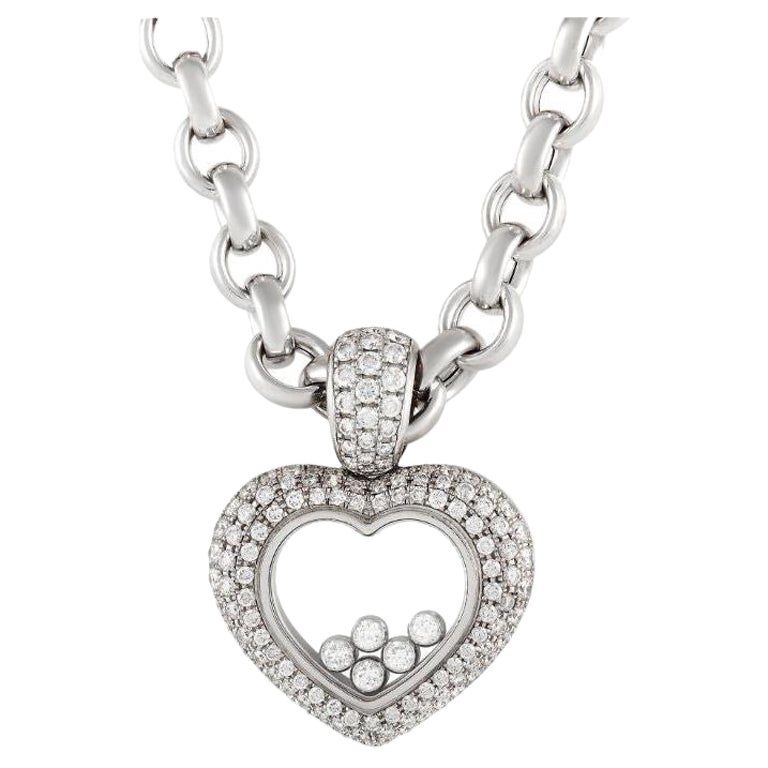 Chopard Heart Pendant With Five Floating Diamonds / 79A038-5001 /  79A0385001 - Cachet Collections