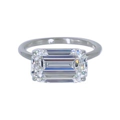 J. Birnbach 5.01 ct GIA Certified Emerald Cut Diamond East-West Engagement Ring