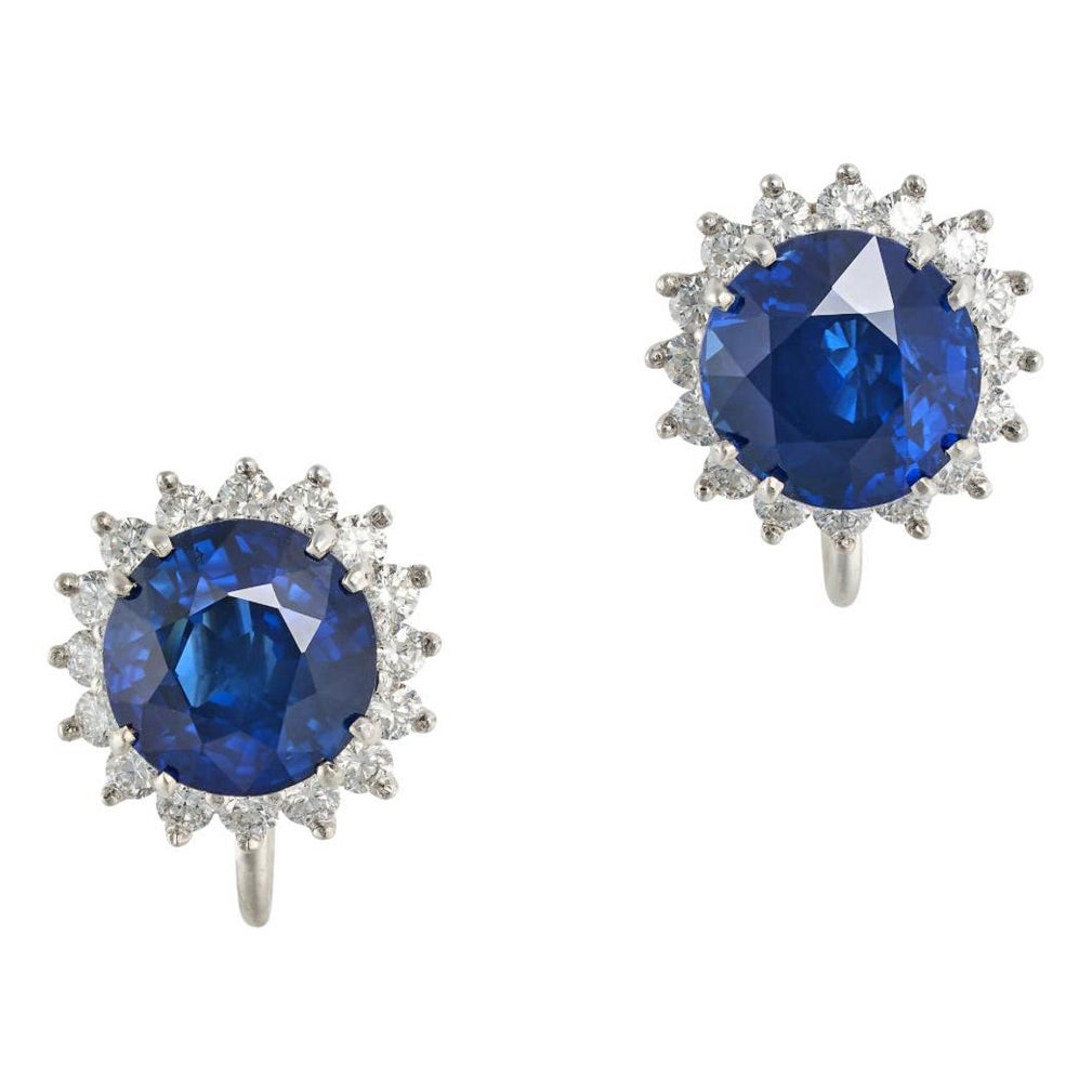 TIFFANY & Co Vintage sapphire earrings 10+ct  For Sale