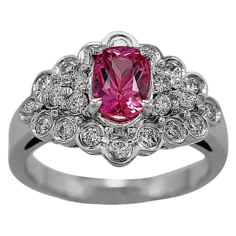 1.49 Carat Sapphire Diamond Gold Fashion Engagement Ring