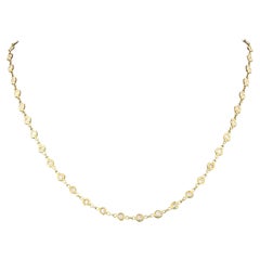 Collana con diamanti in oro giallo 18 carati