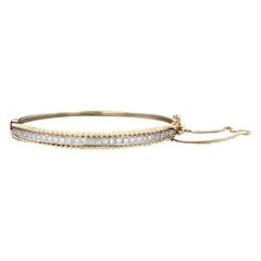 14k Yellow Gold Diamond Bangle Bracelet