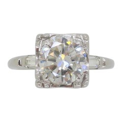 Vintage Illusion Set 1.57CTW Diamond Engagement Ring 