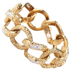 1970s M. Gerard Paris Diamond Gold Bracelet