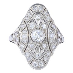 Vintage Art Deco Platinum and Diamond Ring